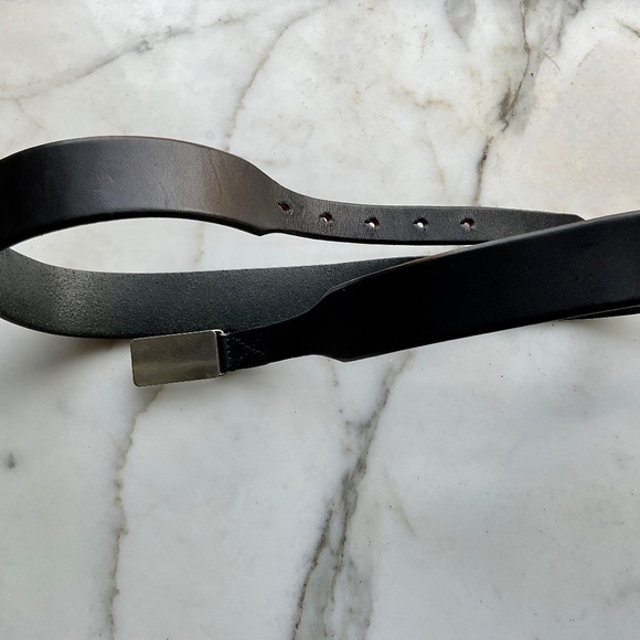 ISSEY MIYAKE Vintage Belt Black Leather Luxury RARE Japan L 36in-40in main image 6